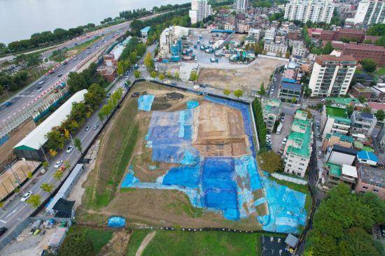 풍납토성 서성벽 복원지구 발굴조사 현장 원경