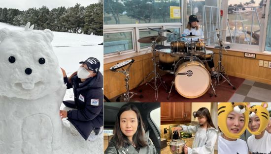 이소미, 임희정, 고진영과 박현경, 송가은, 박현경(왼쪽부터 시계방향으로)이 비시즌 동안 다양한 취미 생활로 힐링을 하고 있다. 사진제공=KLPGA