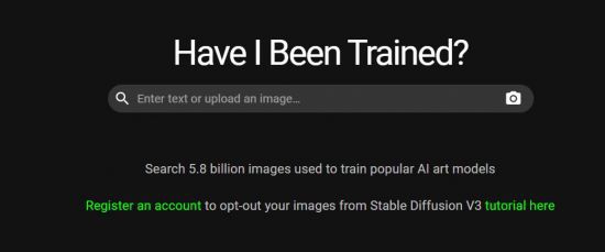 자신의 그림이 AI 훈련용 데이터 세트로 이용됐는지 여부를 알 수 있는 웹사이트 / 사진=HaveIBeenTrained 캡처