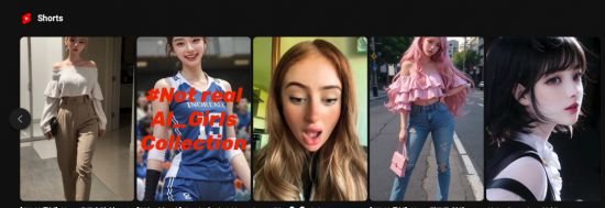 유튜브에 'AI 룩북'을 검색했을 때 나오는 쇼츠 영상. [사진출처=유튜브]