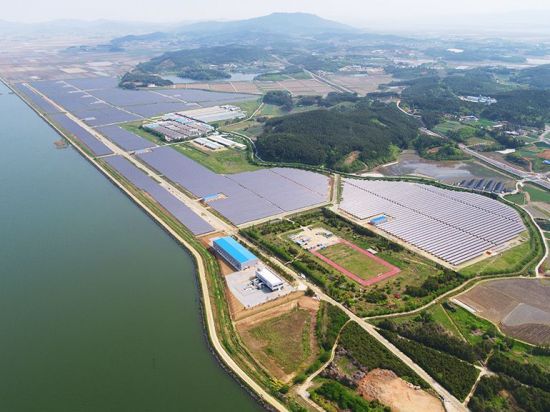 서산 태양광 발전소 전경.[사진제공=현대건설]