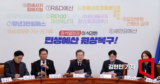 이재명 더불어민주당 대표가 8일 국회에서 열린 최고위원회의에서 발언하고 있다. 사진=김현민 기자 kimhyun81@