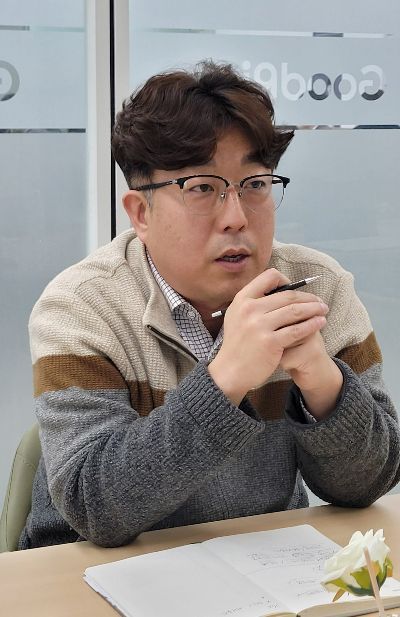 이철 굿리치 채널교육팀장이 금융캠퍼스를 운영하게 된 이유에 대해 설명하고 있다.