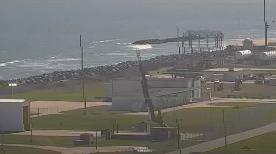 NASA가 개기일식 관측을 위해 사운딩로켓 발사를 준비하고 있다. 사진=NASA 유튜브