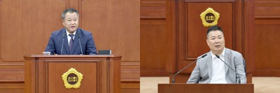 1부의장 송대윤 의원과 2부의장 황경아 의원 / 대전시의회