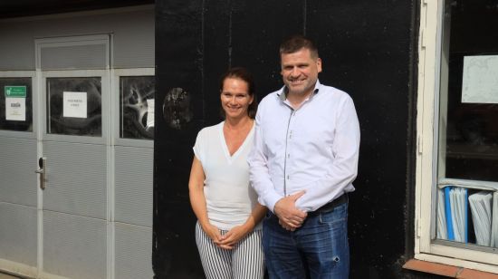 (왼쪽부터)덴마크 업사이클링 푸드 업체 '서큘라 푸드 테크놀로지'의 아비아야 리만-안데르센(Aviaja Riemann-Andersen) 대표와 예스퍼 클리먼트(Jesper Clement) 운영 총괄.[사진=구은모 기자]