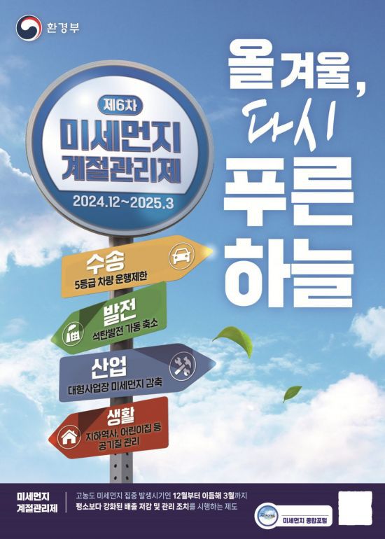 ‘미세먼지 계절관리제’ 포스터. 광주시 제공