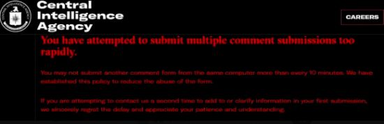 CIA가 누리꾼에게 전송한 이메일. 엑스(X) 갈무리