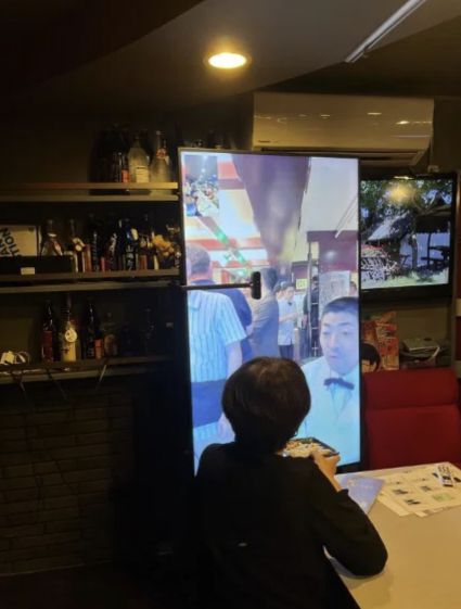 원격 술자리 모습. 에히메 트라이앵글.