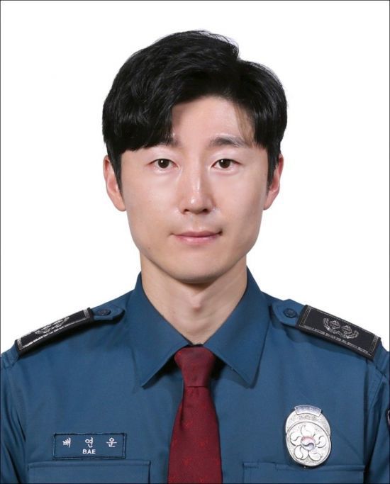 신속한 응급처치로 생명을 구한 배연운 성남위례파출소 경장. 경기남부경찰청 제공
