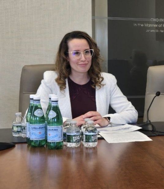 리라 노라 키스 정보기술혁신재단(ITIF) 선임 정책 애널리스트가 1일(현지시간) 뉴욕 맨해튼 코리아 소사이어티에서 진행된 특파원 인터뷰에서 발언하고 있다. 뉴욕=권해영 특파원