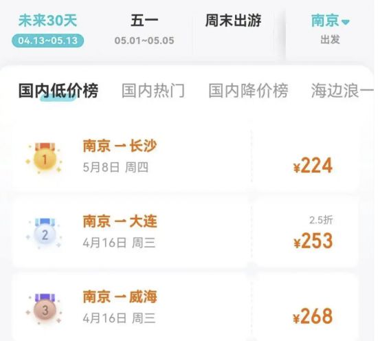 중국 여행 플랫폼서 할인 된 가격을 제시하고 있다. 중국 여행 플랫폼