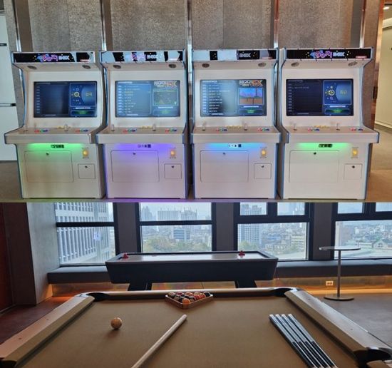 리마크볼 이스트폴의 커뮤니티 시설에 오락기와 당구대가 마련돼있다. 이지은 기자