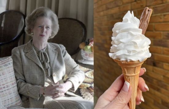 마거릿 대처 전 영국 총리(왼쪽)와 소프트 아이스크림. 백악관 라이브러리, Etsy 홈페이지 캡처