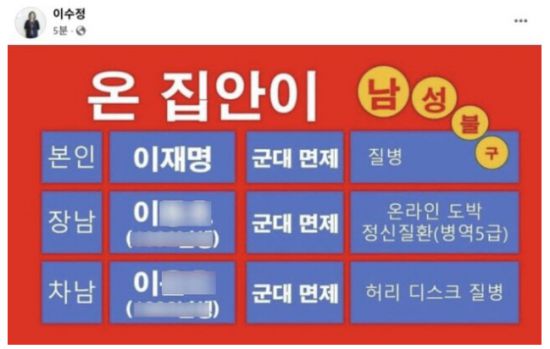 이수정 국민의힘 경기수원정 당협위원장이 페이스북에 올린 사진. 페이스북