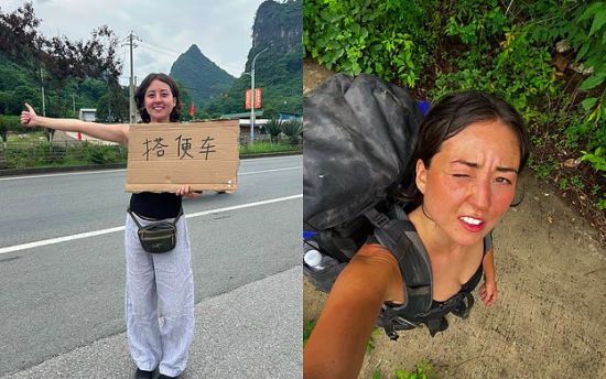 히치하이킹으로 세계 여행을 한 캐나다 토론토 출신의 여성 코트니 앨런(26).