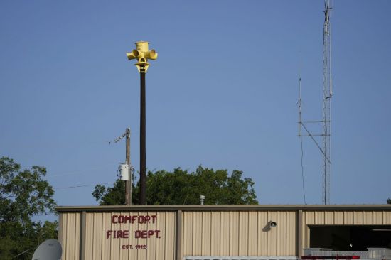 미국 텍사스주 컴포트 소방서에 설치된 마을 사이렌. AP·연합뉴스