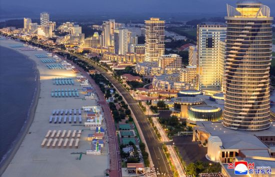 북한의 강원도 원산 갈마 해안관광지구. 조선중앙통신, 연합뉴스