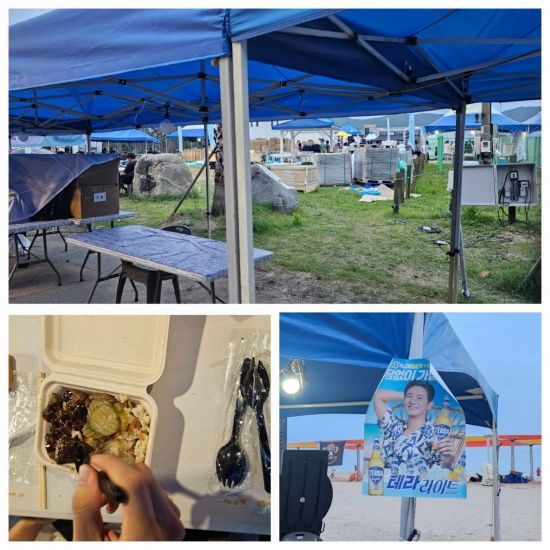 '치맥 페스티벌'에 치킨 판매 부스는 없고, 그나마 판매하는 음식은 품질이 떨어지거나 비싼 가격으로 방문객들의 원성을 샀다. 이준경 기자