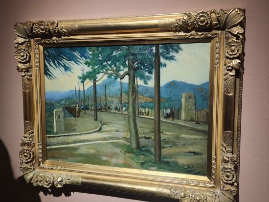 박득순 '한강 인도교'(1956). 6·25전쟁 발발 초 북한군 남하를 막기 위해 폭파한 것을 1954년 복구한 직후에 그린 모습. 서믿음 기자