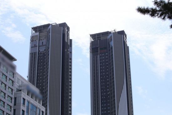 2025년 10월 준공을 앞둔 경남 창원시 성산구 상남동 '생활형 숙박시설' 힐스테이트 창원 센트럴. 이세령 기자