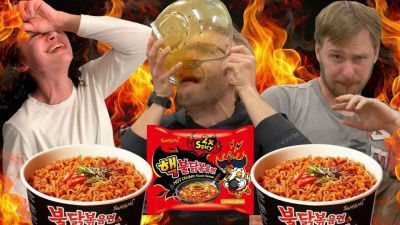 해외 네티즌들의 불닭볶음면 먹방 콘텐츠. 유튜브 캡처