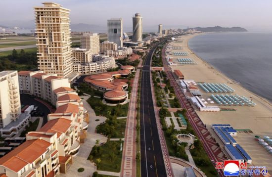원산 갈마 해안관광지구. 조선중앙통신