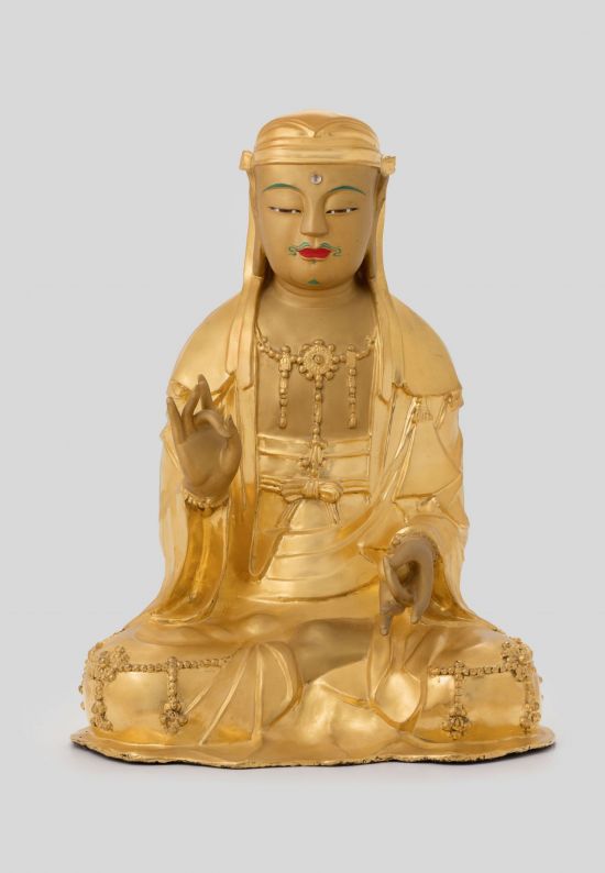 합천 해인사 금동관음지장보살이존좌상 및 복장유물[사진=국가유산청 제공]