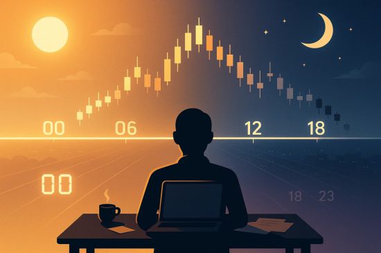 24시간 열리는 시장은 기회의 확장인 동시에 위험의 확대를 뜻한다. ‘잠들지 않는 시장’은 일부에게 기회, 다수에게는 위험이 될 수 있다. 챗GPT 생성 이미지