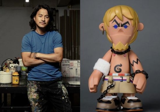아트 토이 창시자라고 불리는 마이클 라우(좌)와 그가 디자인한 G.I. 조 인형. 크레이지스마일, 빈티지오렌지 홈페이지