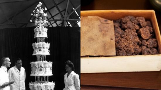 이 웨딩케이크는 전쟁 후 희망의 상징으로 영연방 전역의 재료로 만들었으며, 결혼식 이후 2000조각으로 나뉘어 여러 단체와 개인에게 선물로 전달했다. 인스타그램 hansons_auctioneers