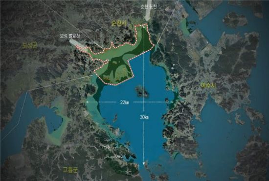 여자만 국가 해양생태공원 조성사업 위치도. 전남도 제공