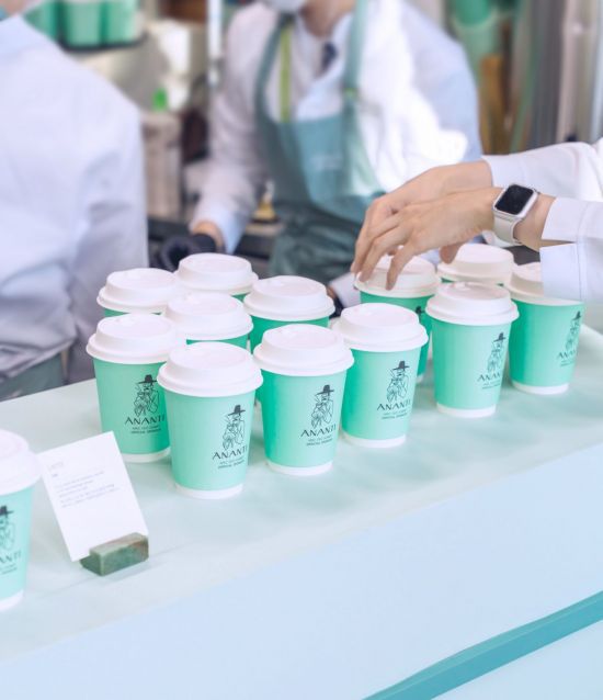 행사 참가자를 위해 하루 3000여잔이 무료 제공된 아난티 커피.