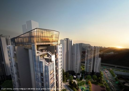 래미안 트리니원 스카이커뮤니티. 삼성물산 건설부문.