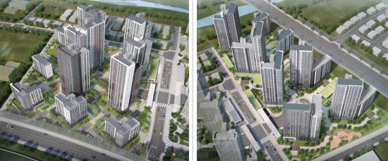 남양주왕숙 3기 신도시 A-24(왼쪽)와 B-17블록 조감도. 국토교통부