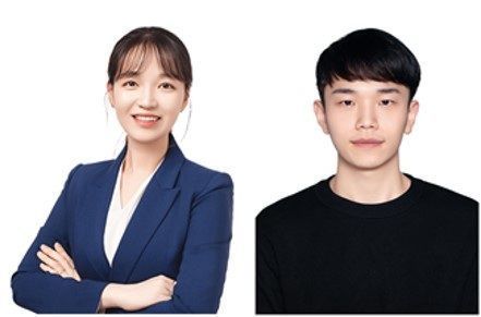 연구팀 사진. 왼쪽부터 김혜정 고려대 기계공학부 교수(교신저자), 서정민 고려대 석사과정(제1저자). 고려대 제공