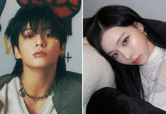 그룹 방탄소년단(BTS) 정국(왼쪽)과 그룹 에스파의 윈터(24). 빅히트뮤직, 에스파 공식 인스타그램