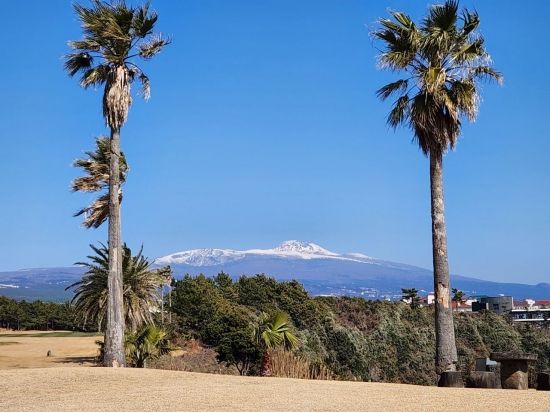 눈 덮인 한라산. 박창원 기자