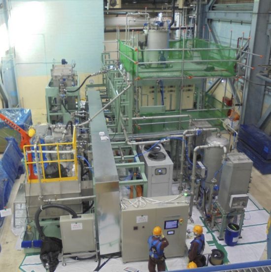 상용규모 중수로 폐수지 처리공정 실증(100kg batch). 한국원자력연구원 제공