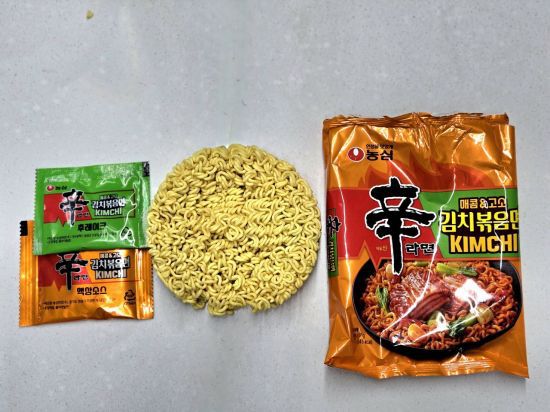 신라면 김치볶음면. 임혜선 기자 제공.