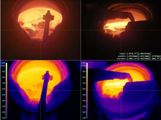 예비처리공정 중 인공지능(AI)이 직접 판단해 슬래그를 제거하고 있다. 포스코