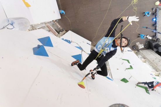 ‘2026 UIAA 청송 아이스클라이밍 월드컵’ 김진영(여), 난이도 부문 여자부 3위. 대한산악연맹 제공