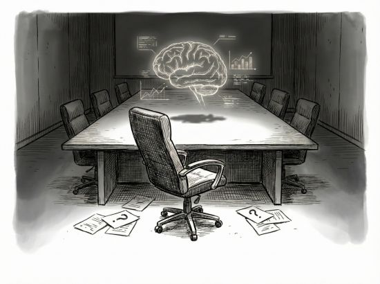 'AI가 그렇게 말했다'는 문장이 효율로 포장되면서, 인간의 의사결정의 책임과 권한의 경계가 실시간으로 흐려지고 있다. 구글 제미나이 생성 이미지.