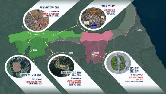 2025 군사시설보호구역 규제개선 현황. 강원도 제공