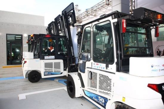 고려아연의온산제련소에서사용하는 수소 지게차. 고려아연