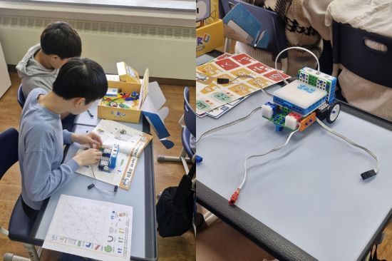 화수초등학교 AI키로 로봇코딩 수업. 고양특례시 제공