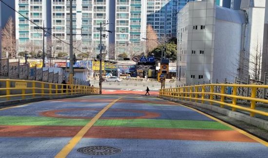 남구 글로벌어린이집 인근 어린이 보호구역.