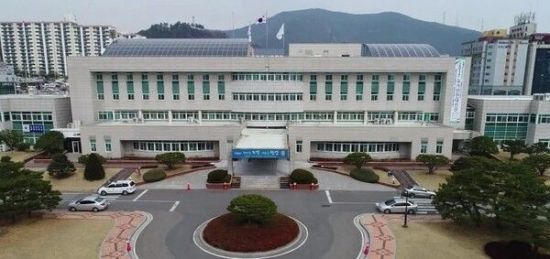 광양시청 전경사진.