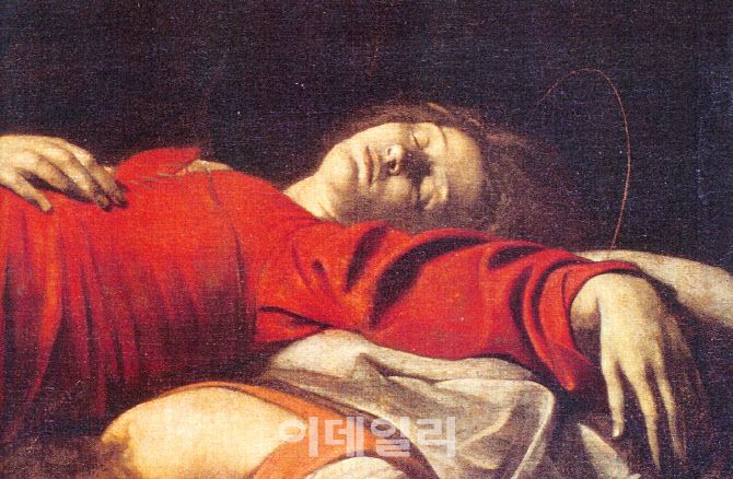 카라바조가 그린 ‘성모 마리아의 죽음’(1605∼1606) 중 부분.