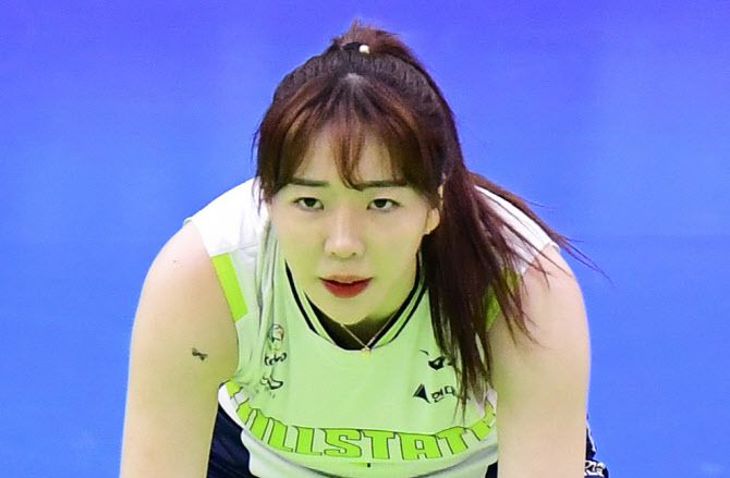 올해 2월 12일 수원체육관에서 열린 현대건설과 한국도로공사와의 시합에 출전한 고유민 모습. (사진=연합뉴스)